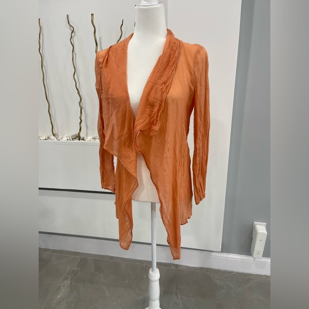 Orange Women's Drape Cardigan